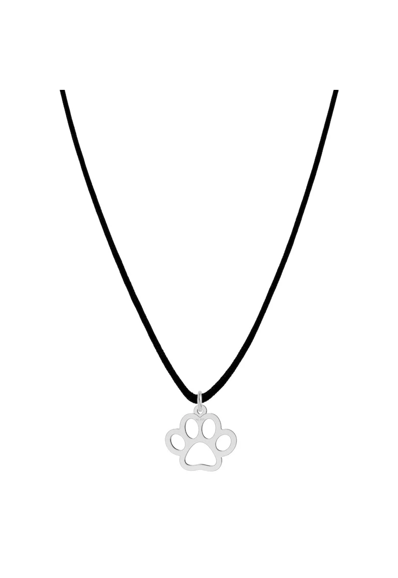 Colier cu pandantiv Labuta din Argint 925, snur negru, reglabil pana la 45 cm