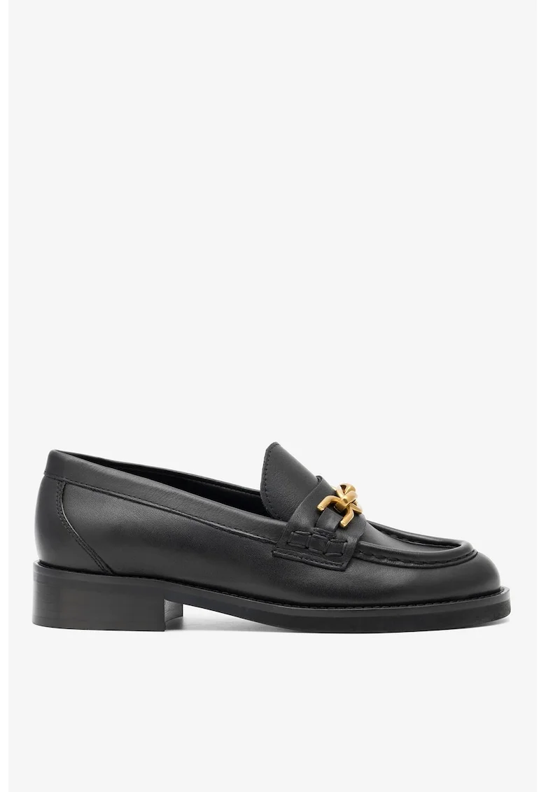 Mocasini dama  5904862755380, Piele naturala, Negru, Negru