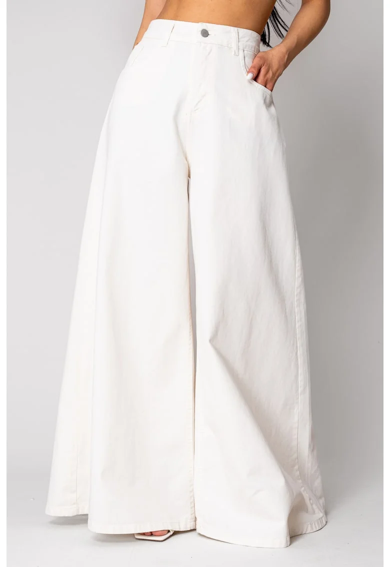 Blugi foarte largi din denim Off White 15784, Alb