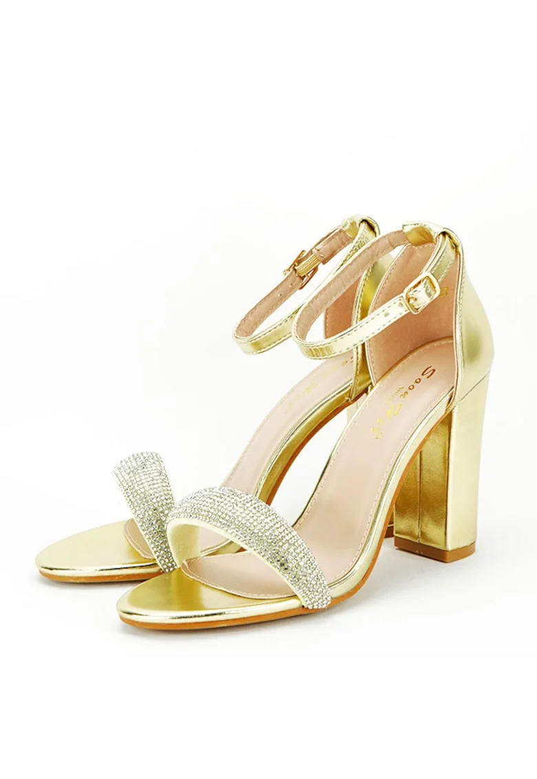 Sandale aurii elegante 212-38 130 12776, Auriu