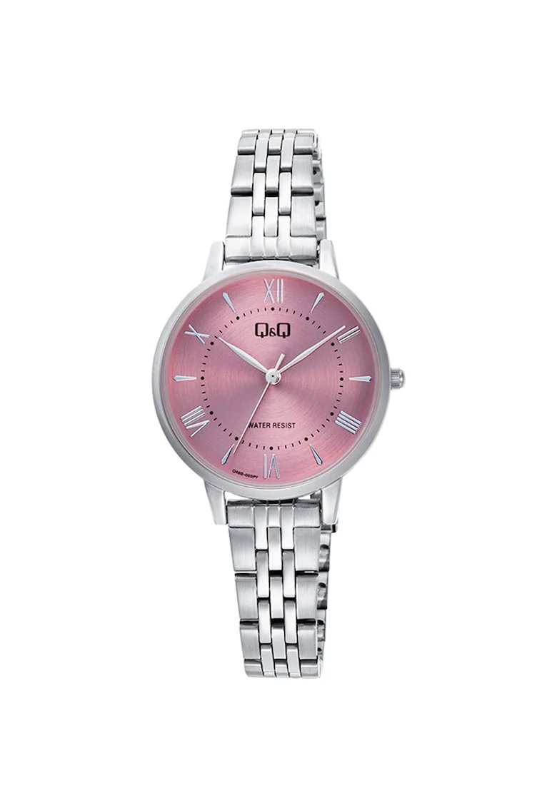 Ceas analog de dama,  Argintiu/Roz