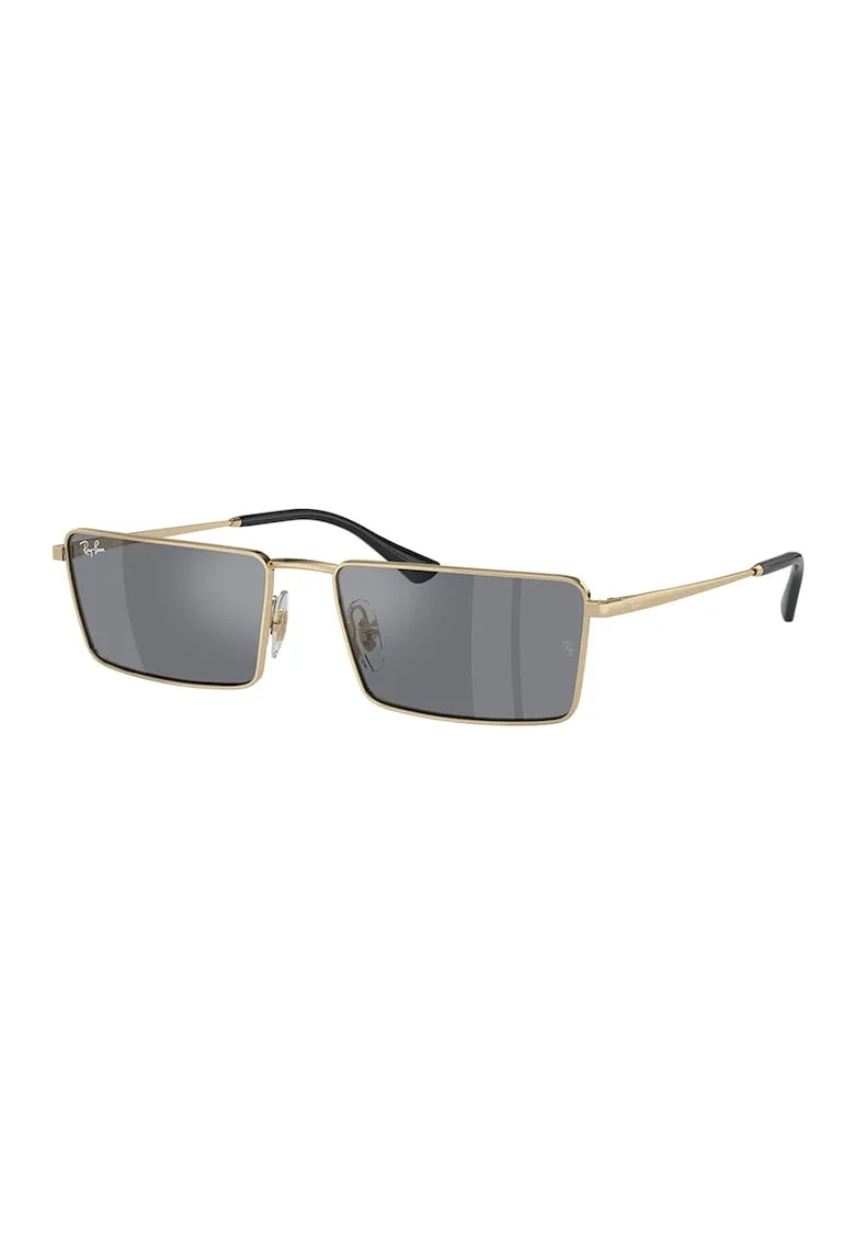 Ochelari de soare unisex cu rama metalica Emy, Auriu