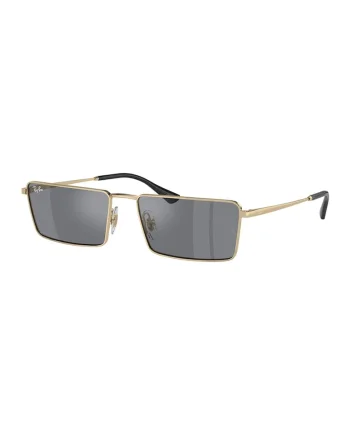 Ochelari de soare unisex cu rama metalica Emy, Auriu