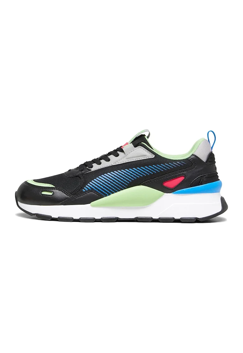 Pantofi sport cu garnituri de piele RS 3.0 Energy, Negru/Albastru royal