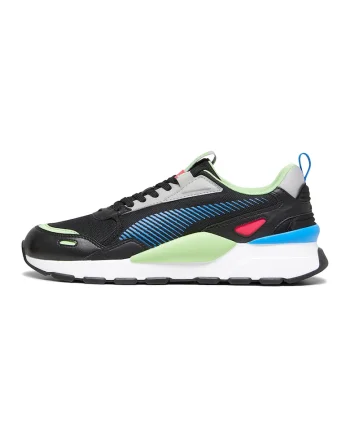 Pantofi sport cu garnituri de piele RS 3.0 Energy, Negru/Albastru royal