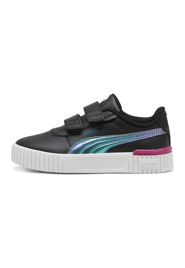 Pantofi sport din piele ecologica Carina 2.0 Bouncy Sky V PS E, Negru/Violet/Verde inchis