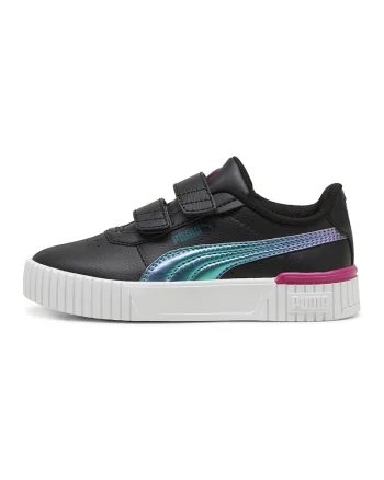Pantofi sport din piele ecologica Carina 2.0 Bouncy Sky V PS E, Negru/Violet/Verde inchis