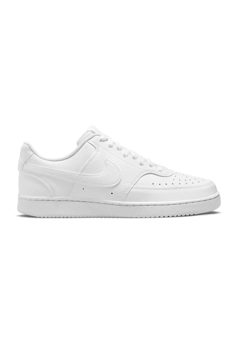 Pantofi sport Court Vision Low Next Nature din piele ecologica, Alb optic