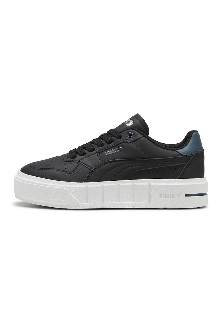 Pantofi sport de piele si piele ecologica Cali Court, Negru