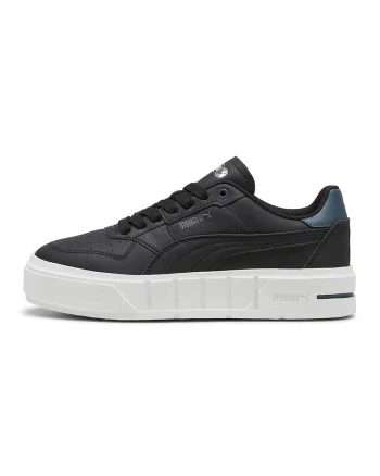 Pantofi sport de piele si piele ecologica Cali Court, Negru