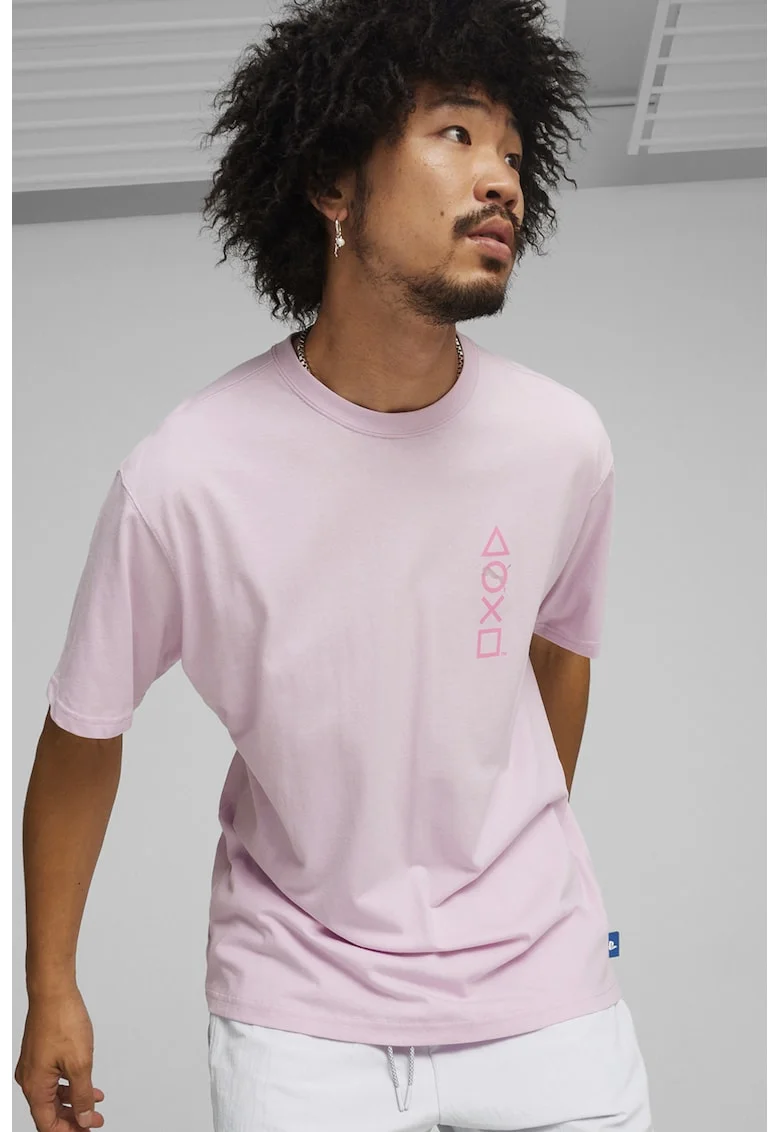 Tricou lejer cu imprimeu Elevated Playstation, Lila