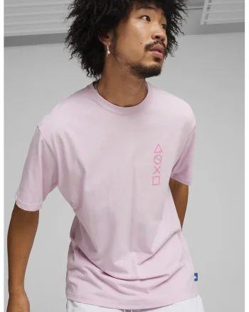 Tricou lejer cu imprimeu Elevated Playstation, Lila