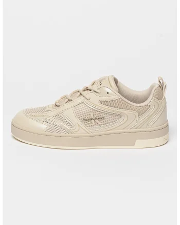 Pantofi sport cu insertii de plasa, Bej