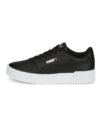 Pantofi sport cu insertii de piele Carina 2.0, Alb/Negru