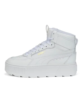 Pantofi sport cu insertii de piele Karmen Rebelle, Alb
