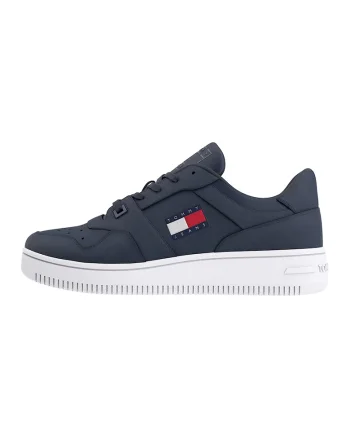 Pantofi sport din piele si piele ecologica, Bleumarin