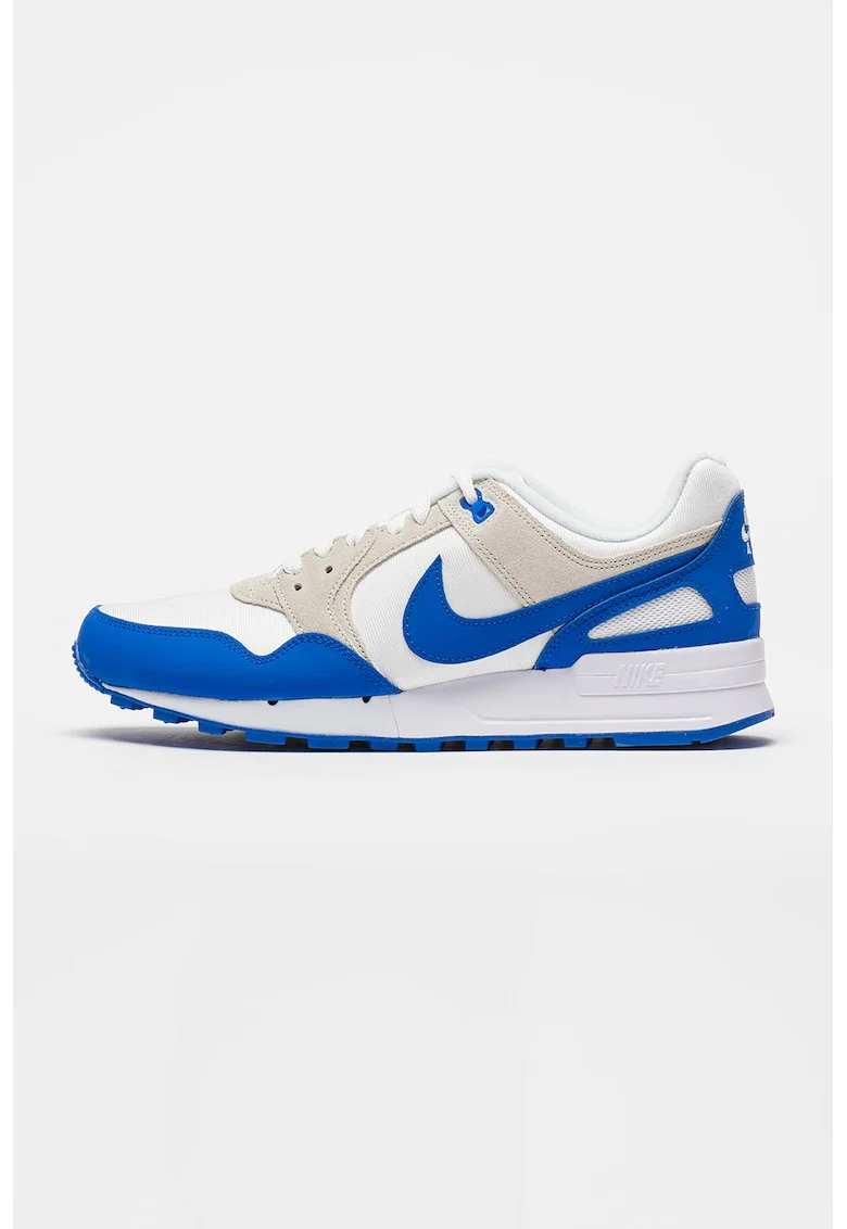 Pantofi sport cu insertii din piele intoarsa Air Pegasus '89, Alb/Albastru royal