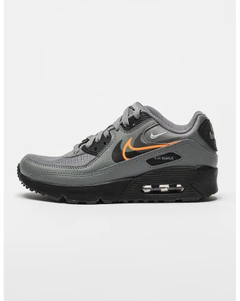 Pantofi sport cu insertii din plasa Air Max 90, Negru/Gri inchis