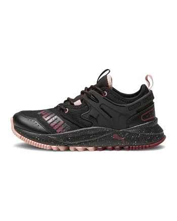 Pantofi sport unisex cu insertii de plasa Pacer Future, Visiniu/Negru