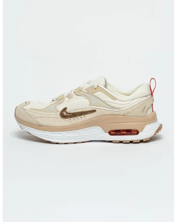 Pantofi sport cu insertii din piele intoarsa Air Max Bliss, Alb fildes/Maro deschis