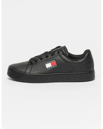 Pantofi sport din piele ecologica cu logo in relief, Rosu/Alb/Negru