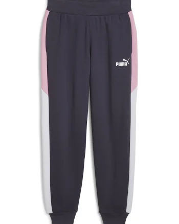 Pantaloni de trening cu detalii contrastante Power, Alb/Roz deschis/Gri antracit