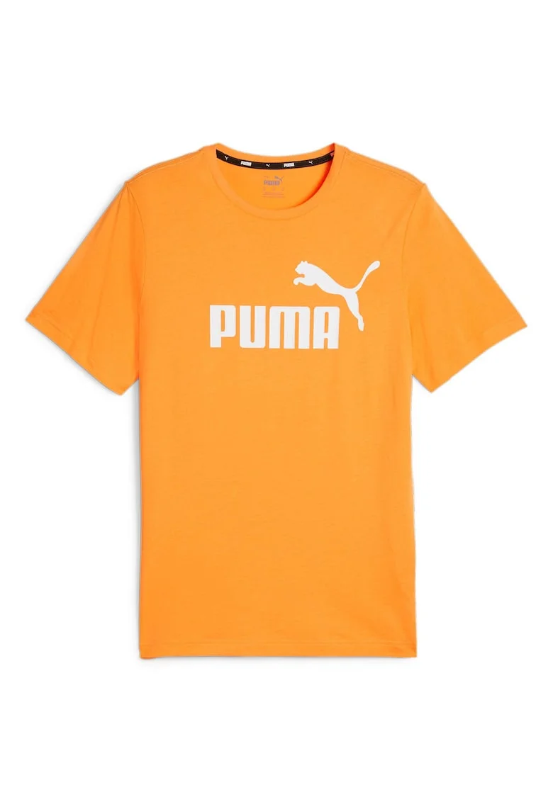 Tricou cu imprimeu logo ESS, Alb/Portocaliu mandarina