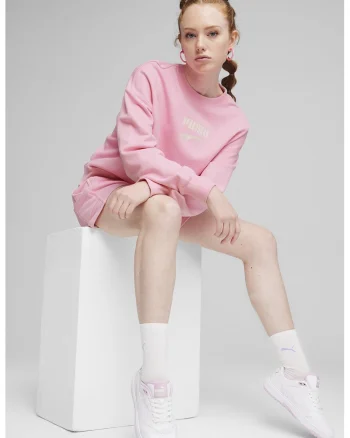 Bluza de trening lejera cu logo, Roz