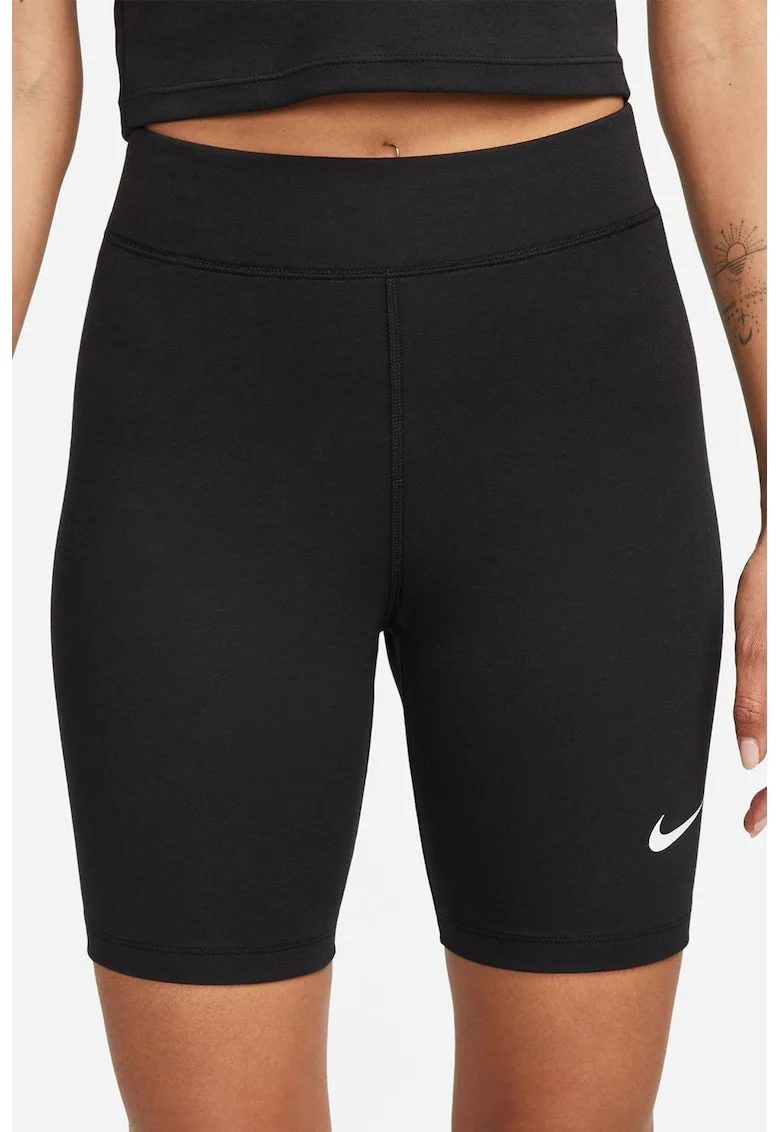 Colanti scurti cu talie inalta Sportswear, Negru