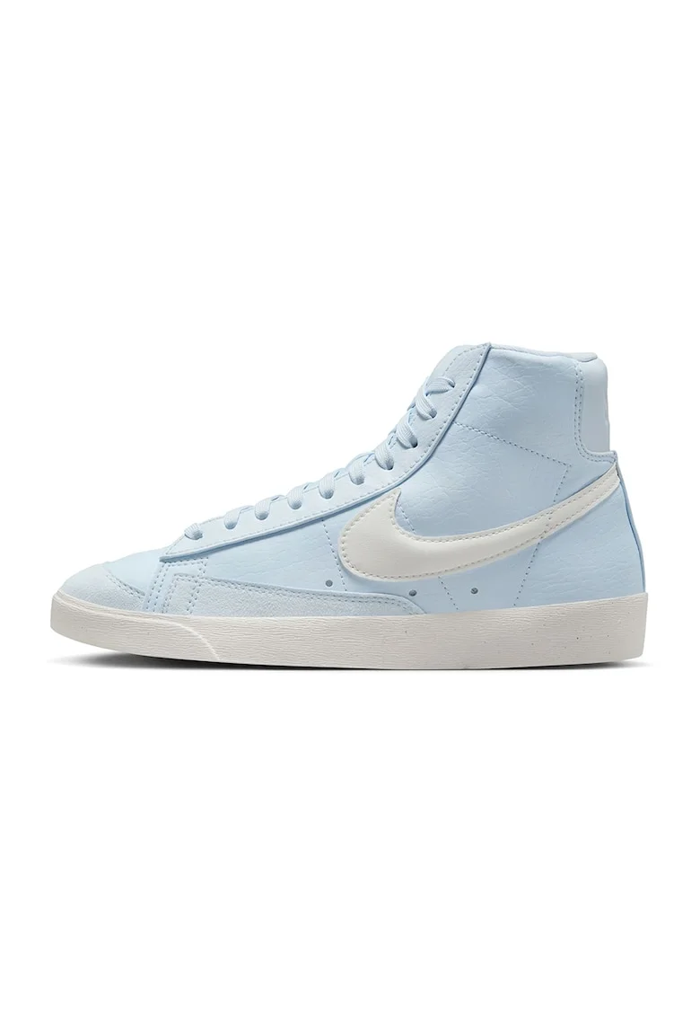 Pantofi sport mid-high din piele ecologica Blazer, Alb/Albastru glaciar