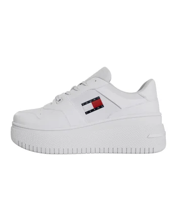 Pantofi sport cu talpa wedge Essential Retro, Alb