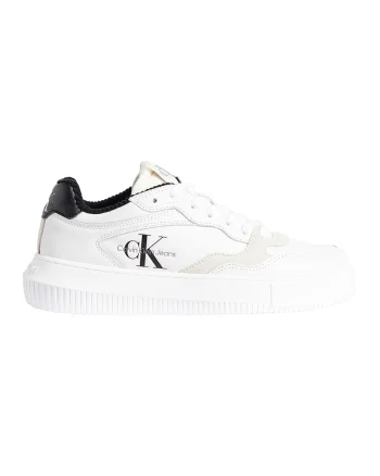Pantofi sport de piele cu garnituri de piele intoarsa, Alb/Grej