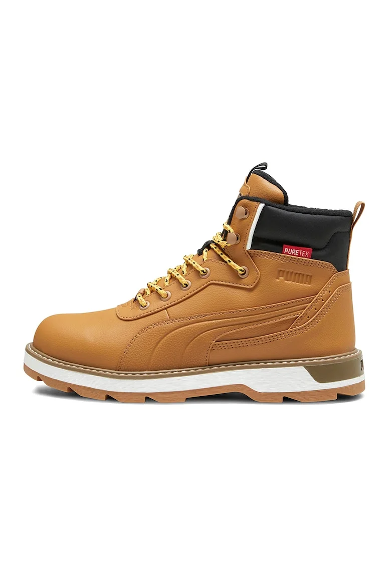 Ghete din piele ecologica Desierto v3 Puretex, Maro camel