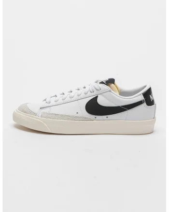 Pantofi sport de piele si piele intoarsa Blazer Low'' 77, Alb/Negru