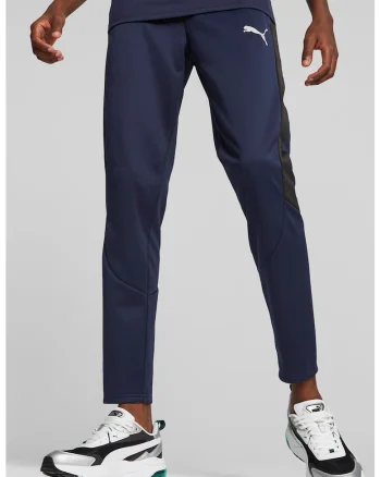 Pantaloni sport cu segmente contrastante Evostripe, Negru/Bleumarin