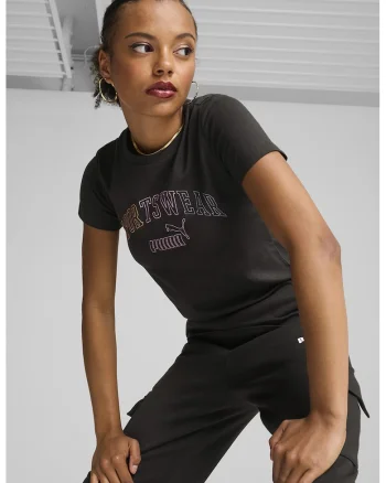 Tricou cu imprimeu logo ESS+, Negru stins