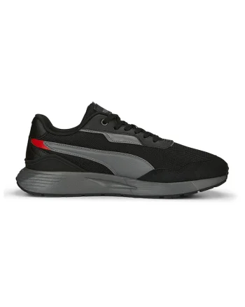 Pantofi sport cu garnituri de piele ecologica Runtamed Plus, Negru/Gri