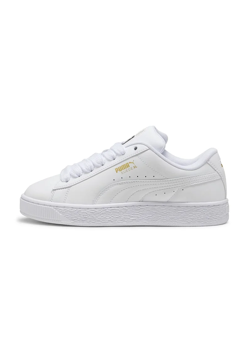 Pantofi sport de piele si piele ecologica XL, Alb optic