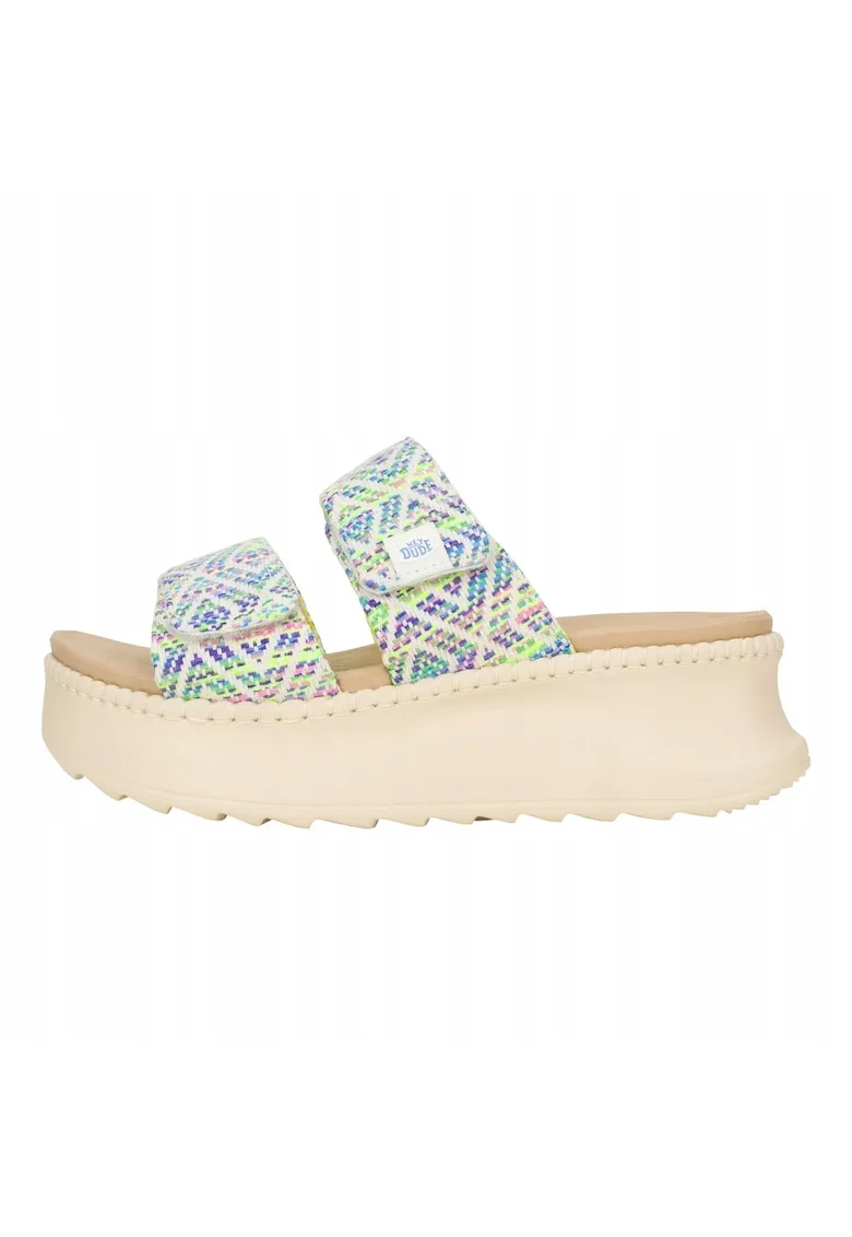 Slapi Femei Flatform Spuma EVA, Delray Slide Surf Baja, Multicolor, Multicolor