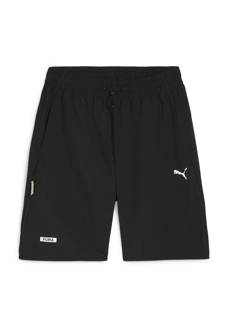 Pantaloni scurti cu detaliu logo Desert Road, Negru