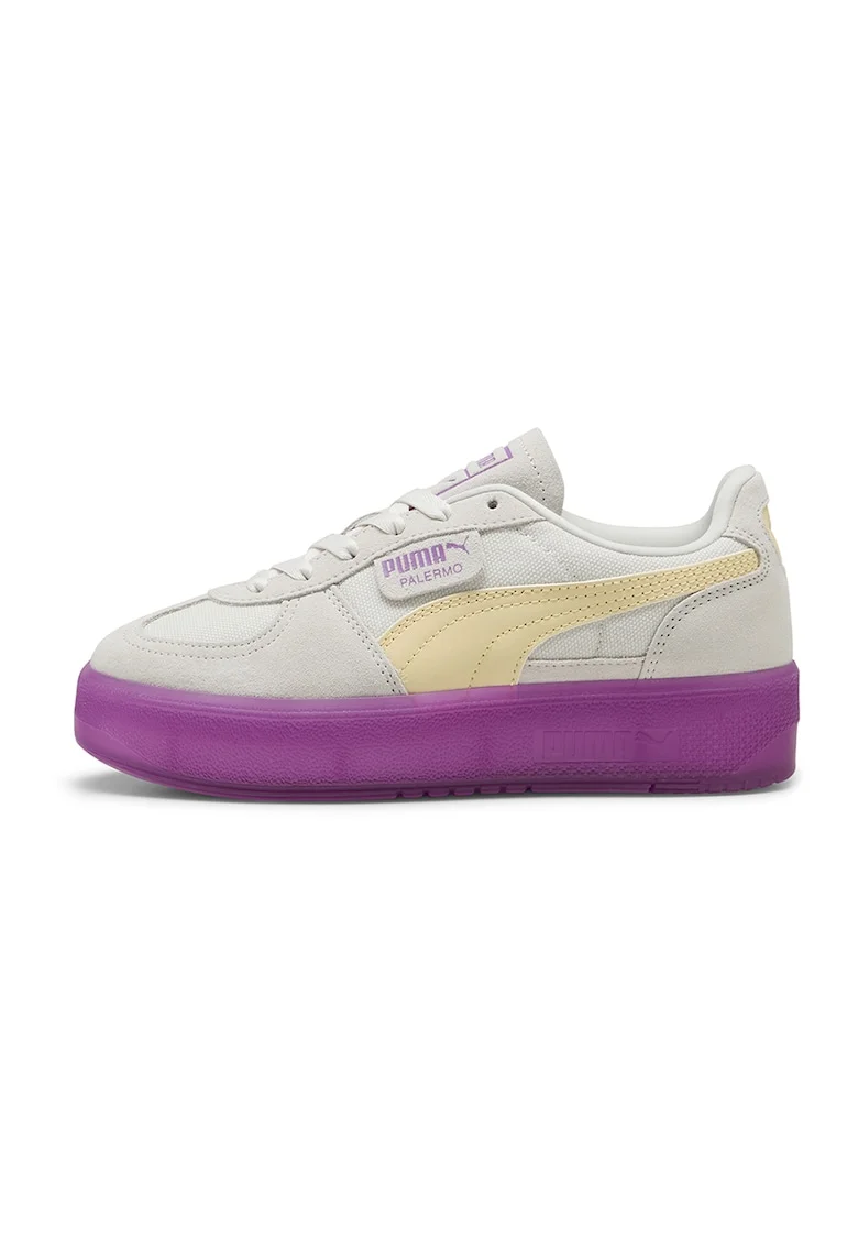 Pantofi sport cu garnituri din piele intoarsa Palermo, Galben/Grej