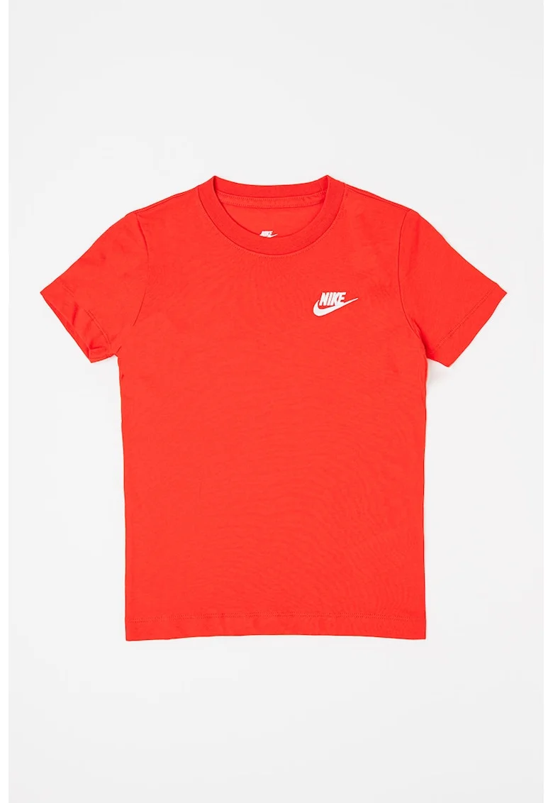 Tricou din bumbac cu decolteu la baza gatului Futura, Rosu
