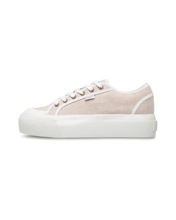 Pantofi sport flatform Cruizer, Alb/Maro taupe deschis