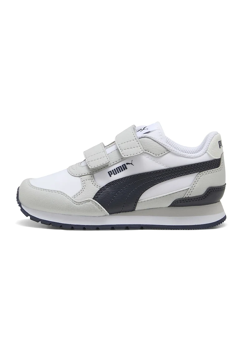 Pantofi sport ST Runner v4 NL cu inchidere velcro, Gri/Alb murdar