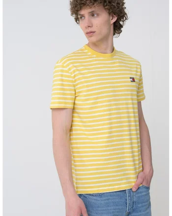 Tricou din bumbac cu model in dungi
