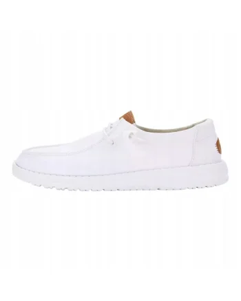 Mocasini Femei Spuma EVA, Wendy Stretch Canvas, Alb, Alb