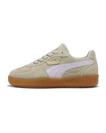 Pantofi sport Palermo Moda Xtra Gum low-cut, Alb/Maro nisip