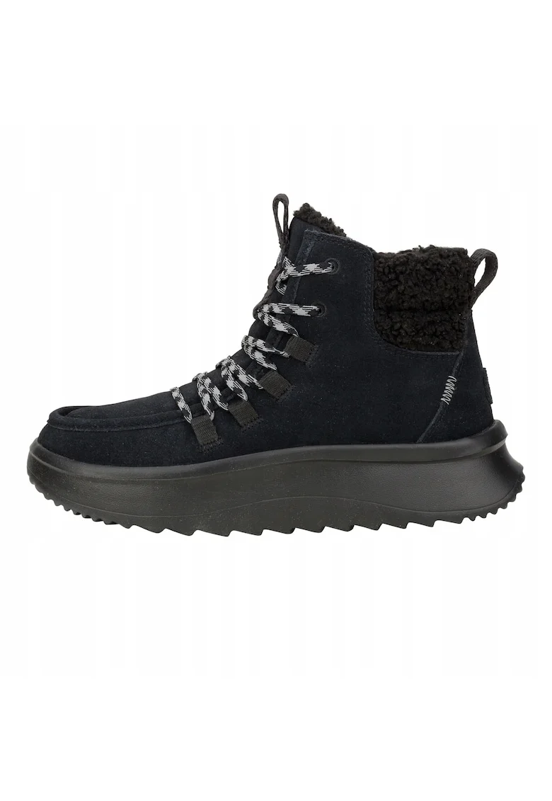 Ghete Chelsea de piele naturala pentru Femei,  Wendy Apres Cozy, Negru