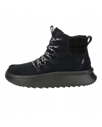 Ghete Chelsea de piele naturala pentru Femei,  Wendy Apres Cozy, Negru