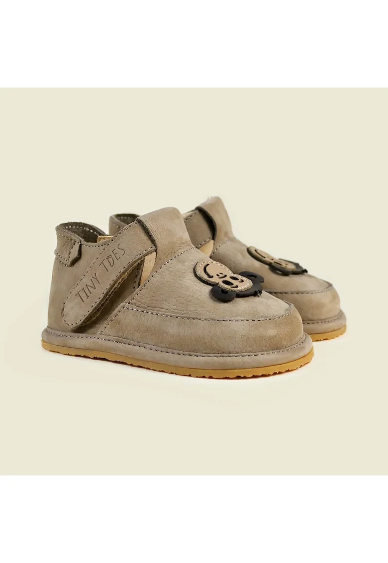 Pantofi Barefoot din piele naturala, Jojo, Bej, Bej